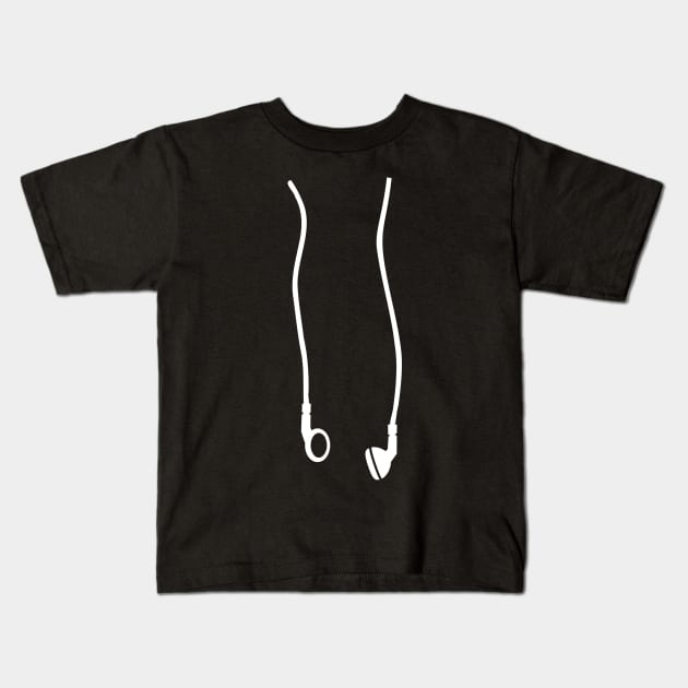Headphones Kids T-Shirt by Designzz